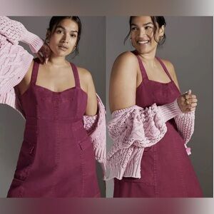 ANTHROPOLOGIE | Square neck mini dress | S